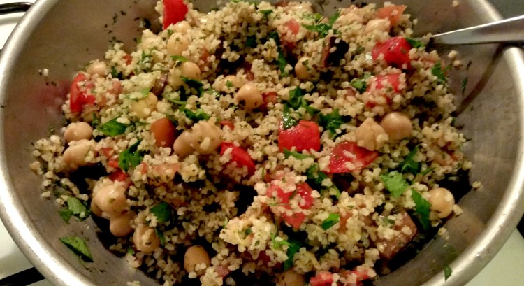 photo of a bowl of tabbouleh